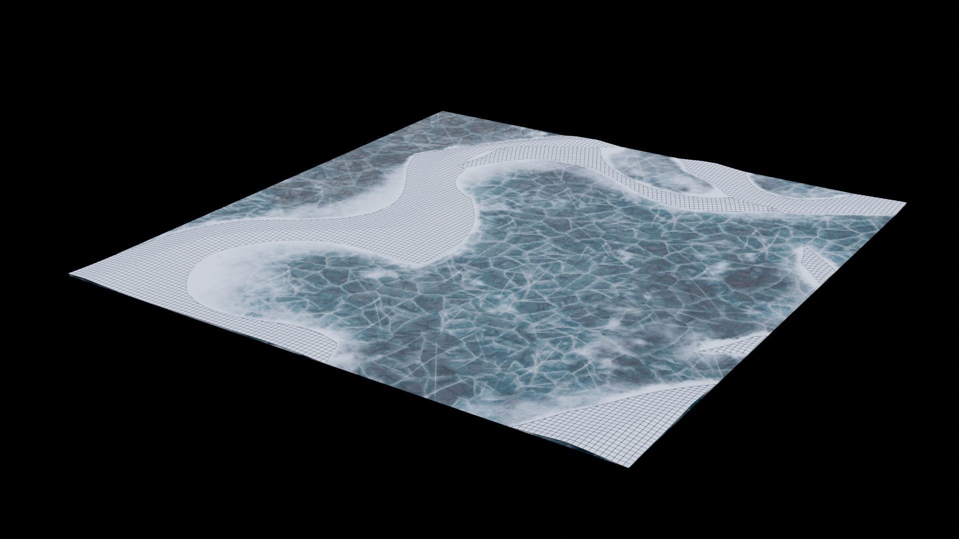 Frozen Lake Set 8K and 4K Low-poly 3D model_1