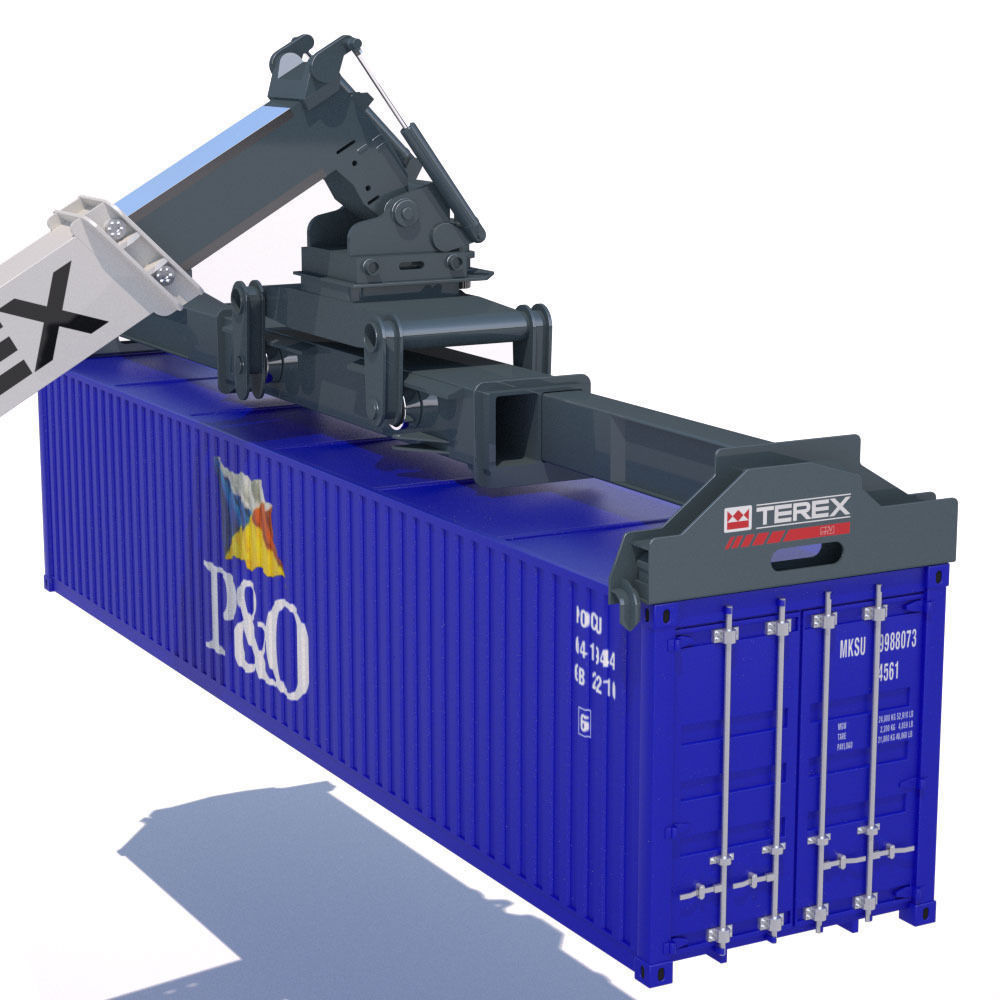 Super stacker TEREX TFC 45 3D model_13