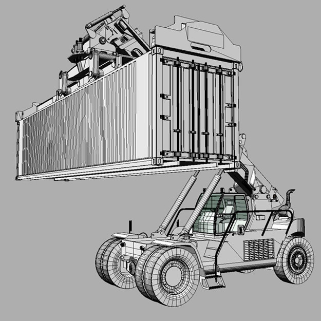 Super stacker TEREX TFC 45 3D model_5