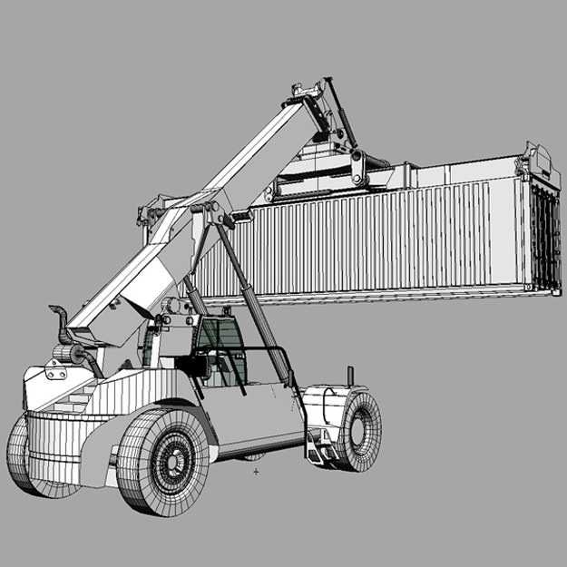 Super stacker TEREX TFC 45 3D model_6