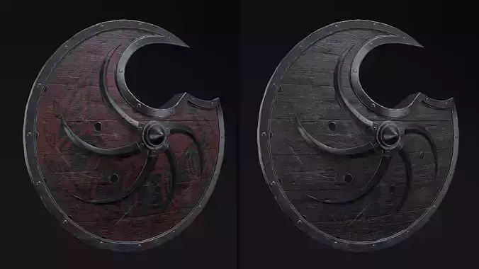 Medieval shield - Game Ready 