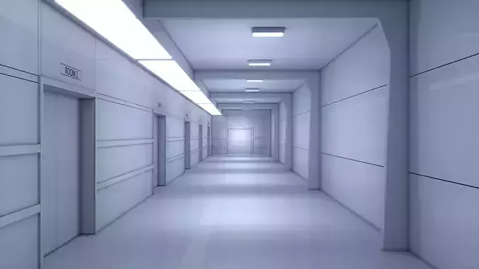 Futuristic Apartment Corridor