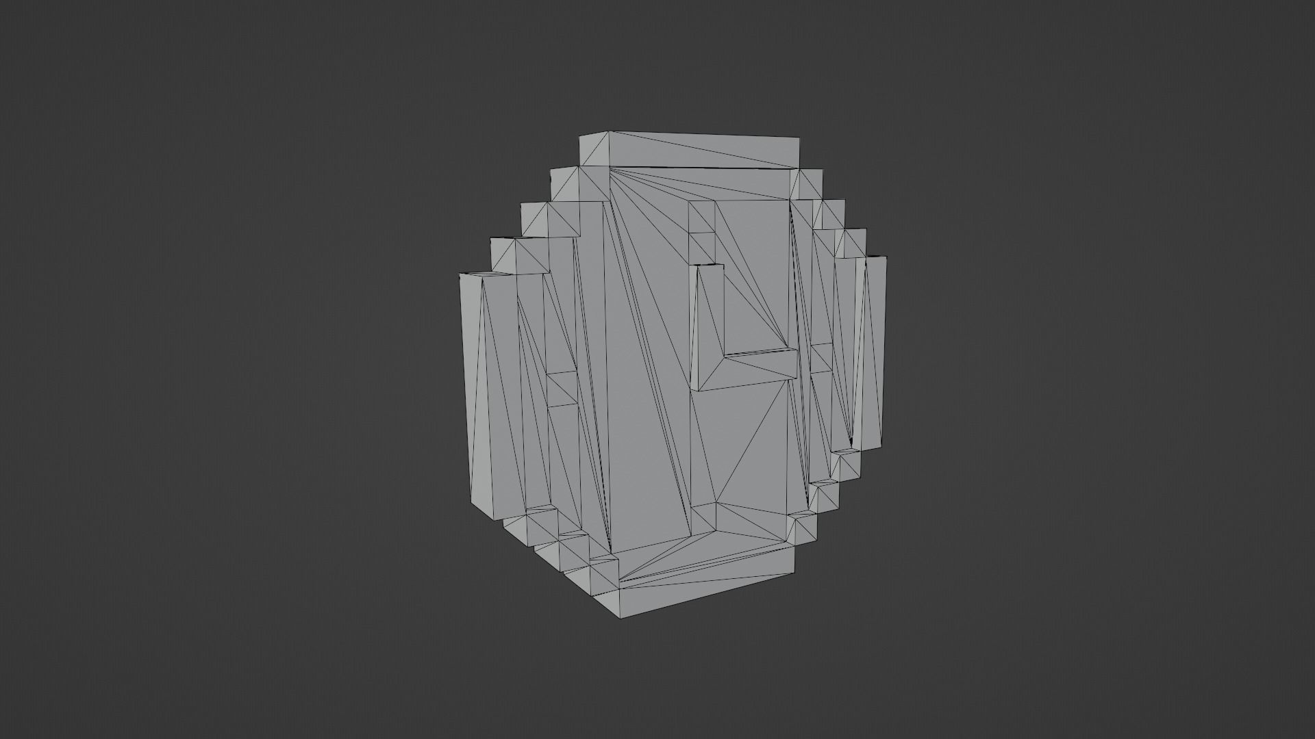 Voxel Red Clock Low-poly 3D model_12