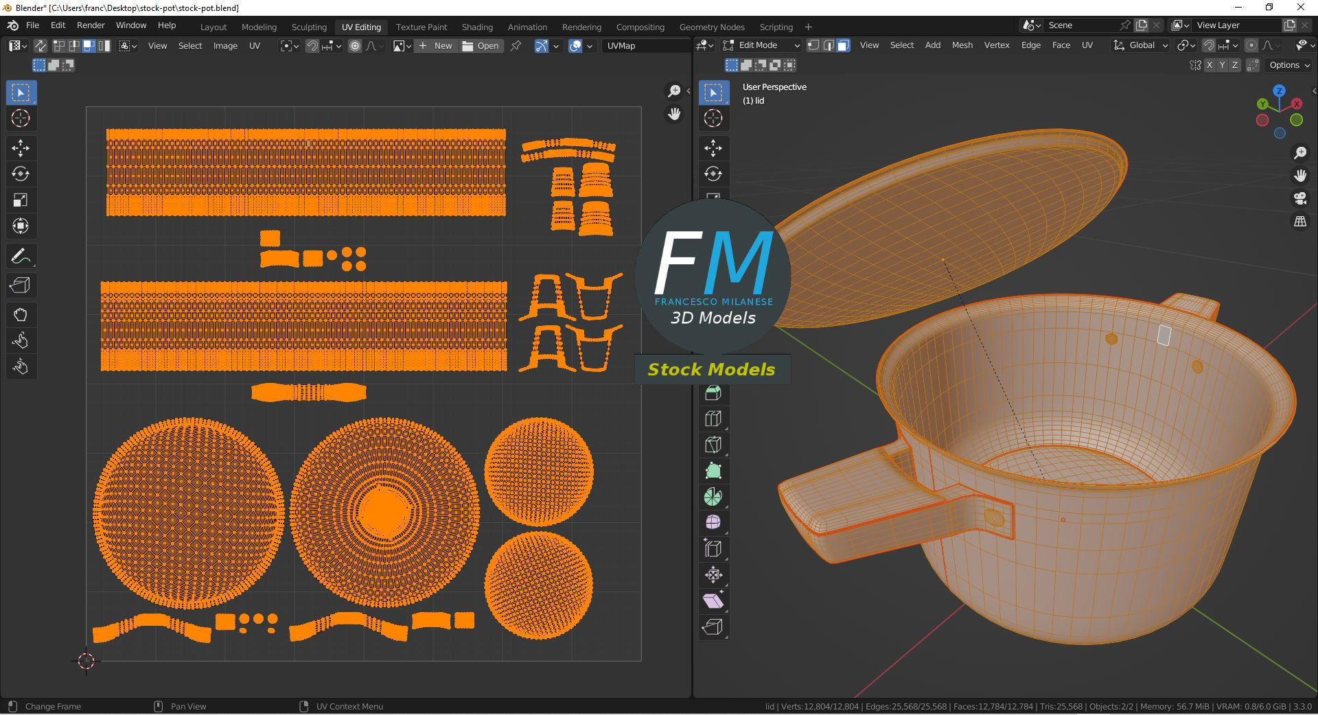 Stock pot 3D model_10