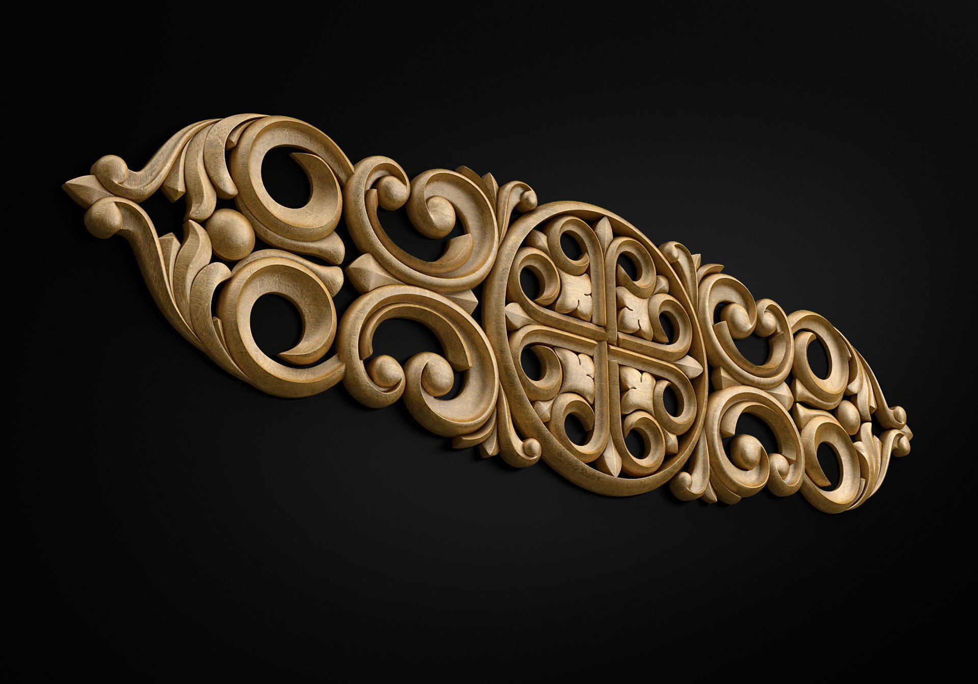 Carved decor 3D model_1