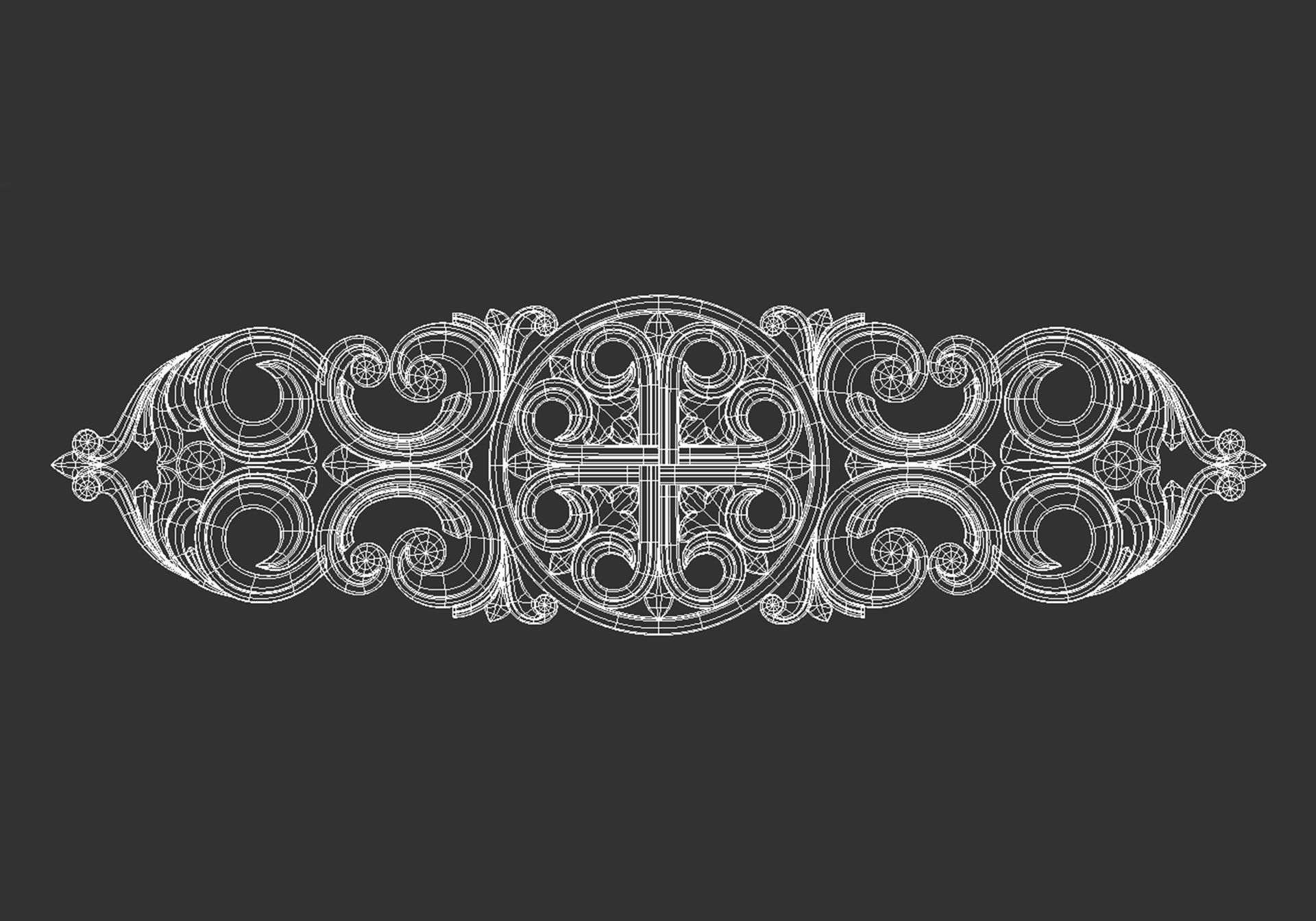 Carved decor 3D model_7