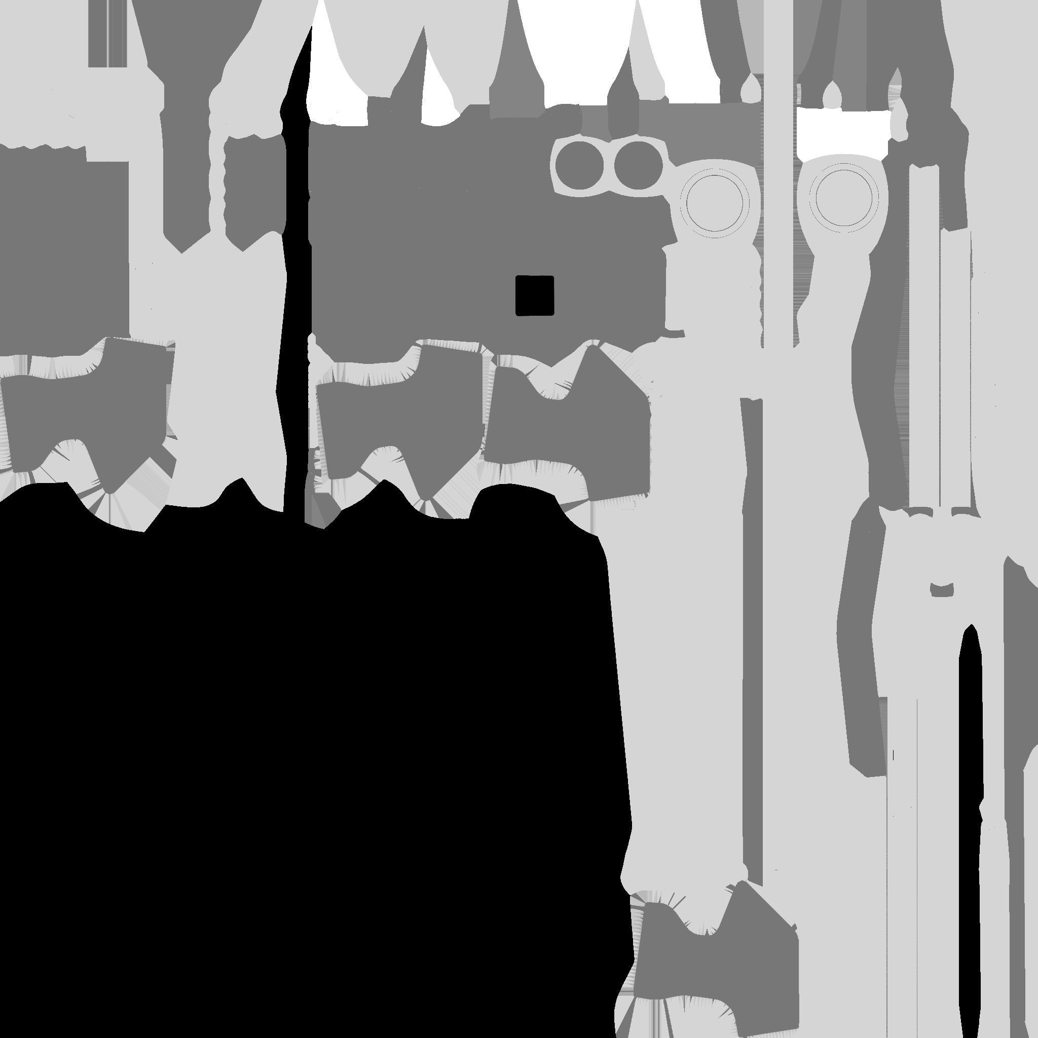 SciFi War Axe B09 Black Camo - Sci Fi Weapon Design Low-poly 3D model_23