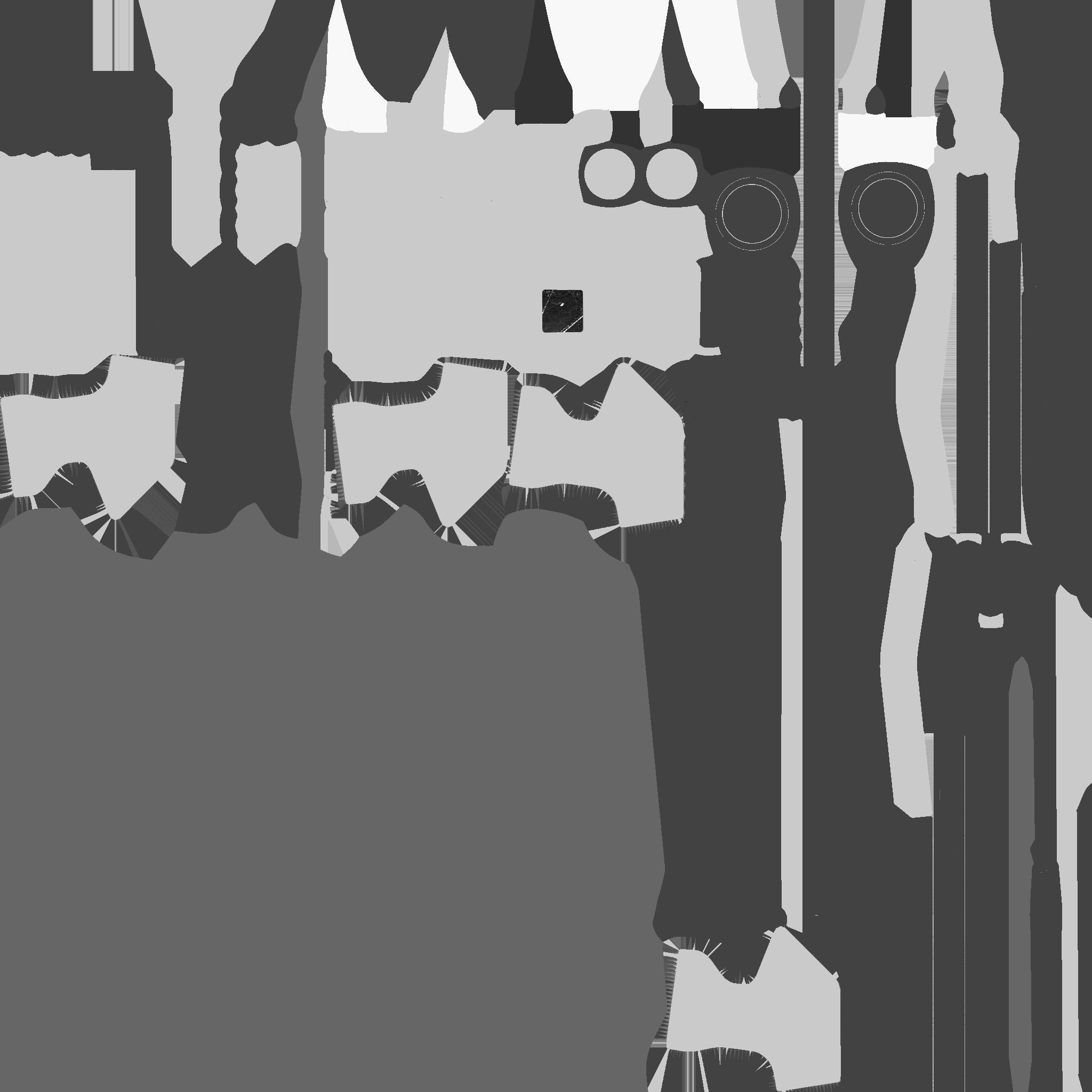 SciFi War Axe B09 Black Camo - Sci Fi Weapon Design Low-poly 3D model_26