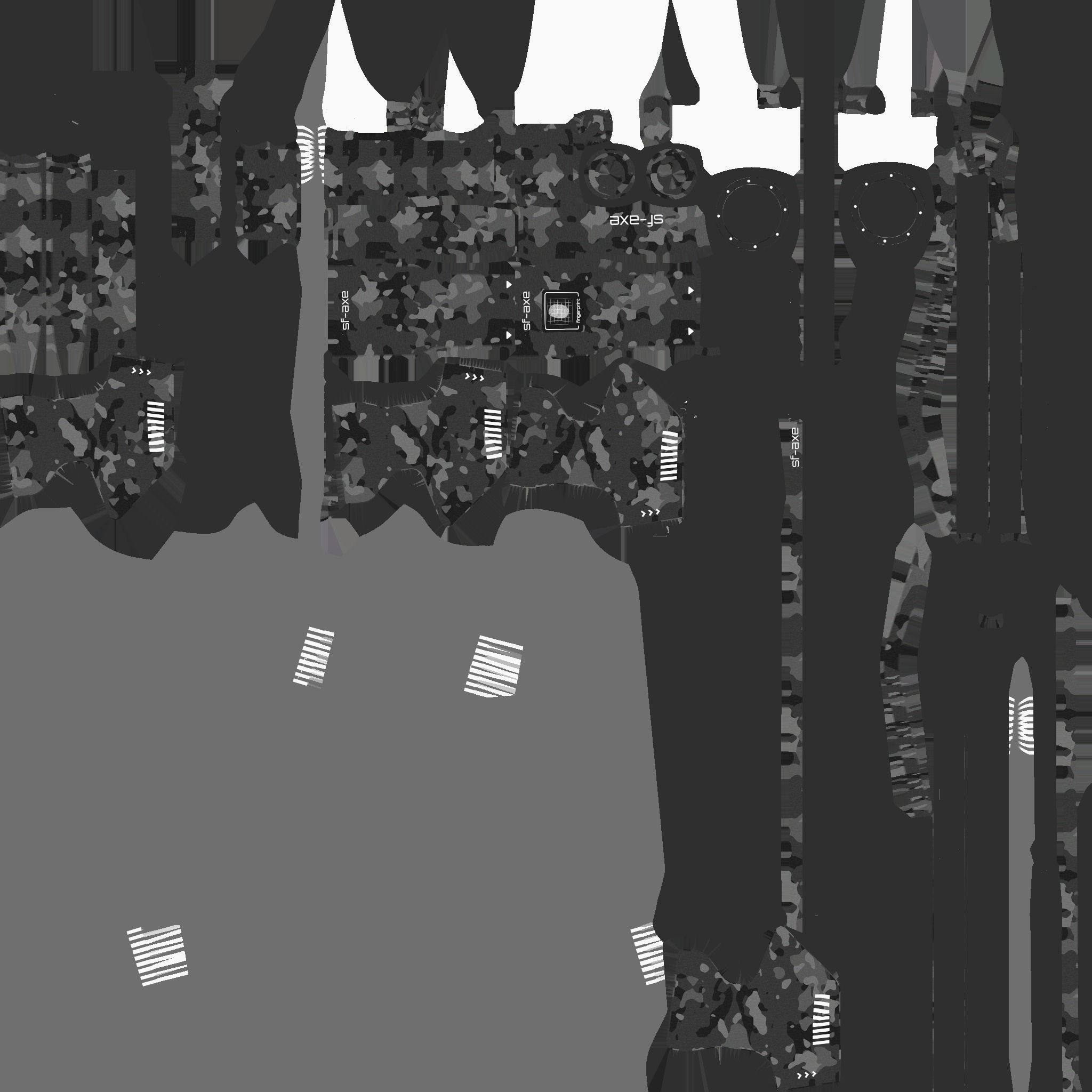 SciFi War Axe B09 Black Camo - Sci Fi Weapon Design Low-poly 3D model_20