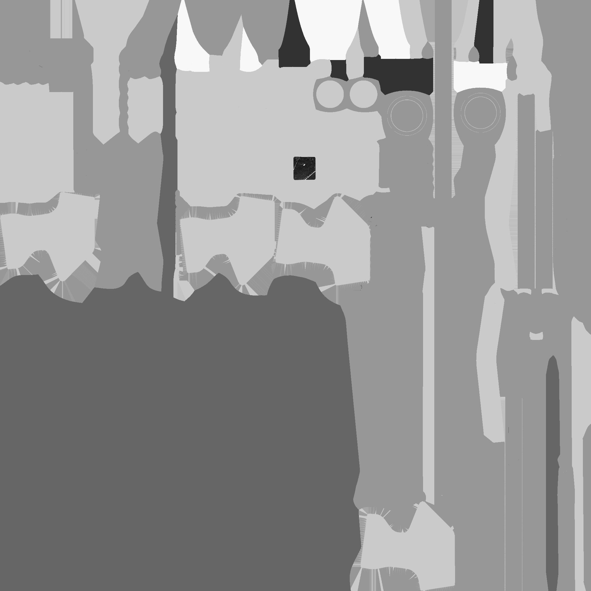 SciFi War Axe B10 Digital Camo - Sci Fi Weapon Design Low-poly 3D model_26