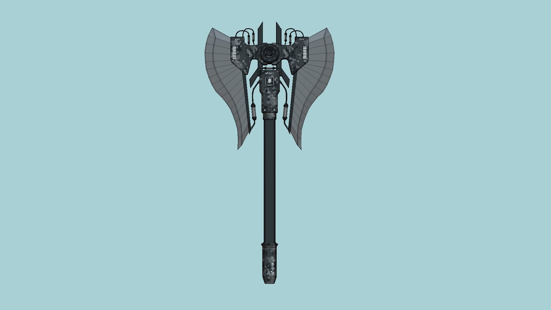 10 SciFi War Axes B Collection - Sci Fi Weapon Design _67