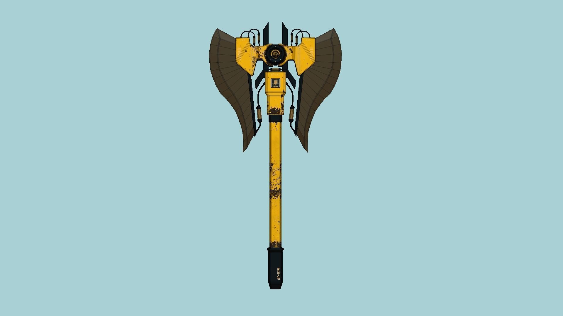 10 SciFi War Axes B Collection - Sci Fi Weapon Design _63