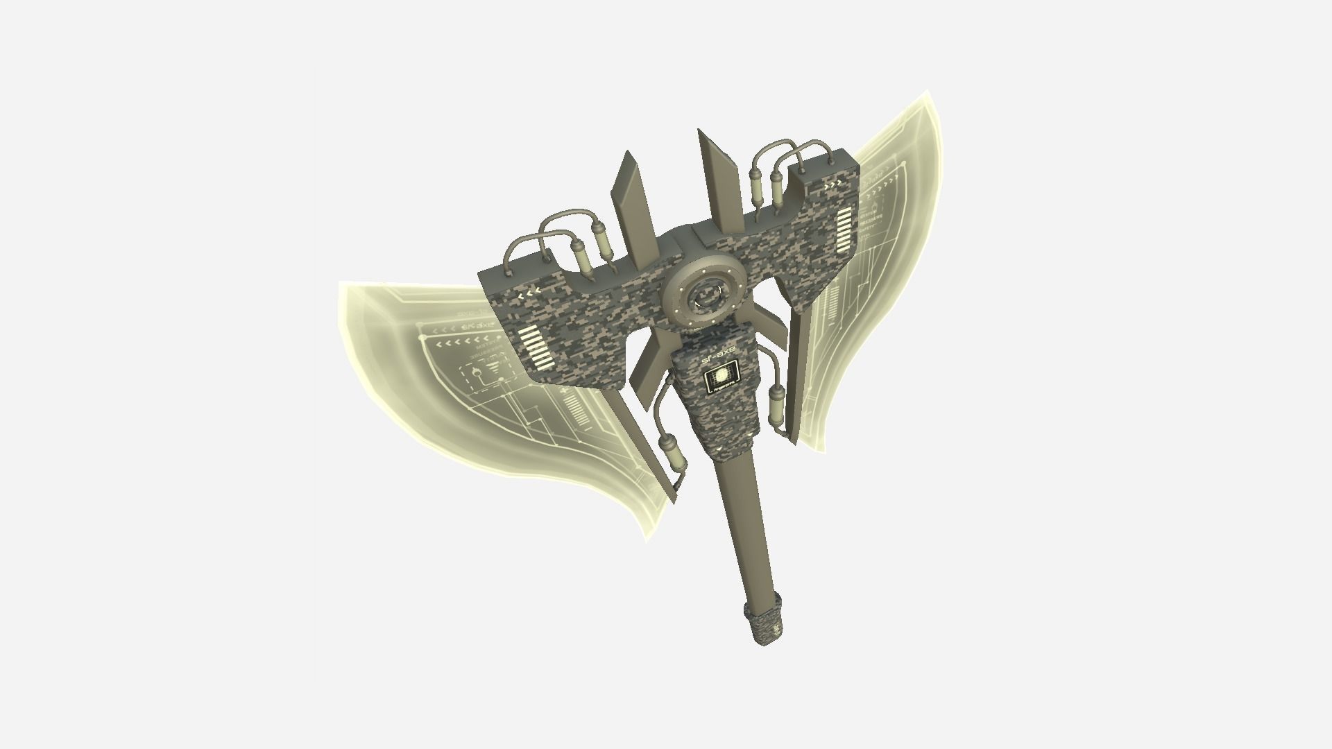 10 SciFi War Axes B Collection - Sci Fi Weapon Design _60