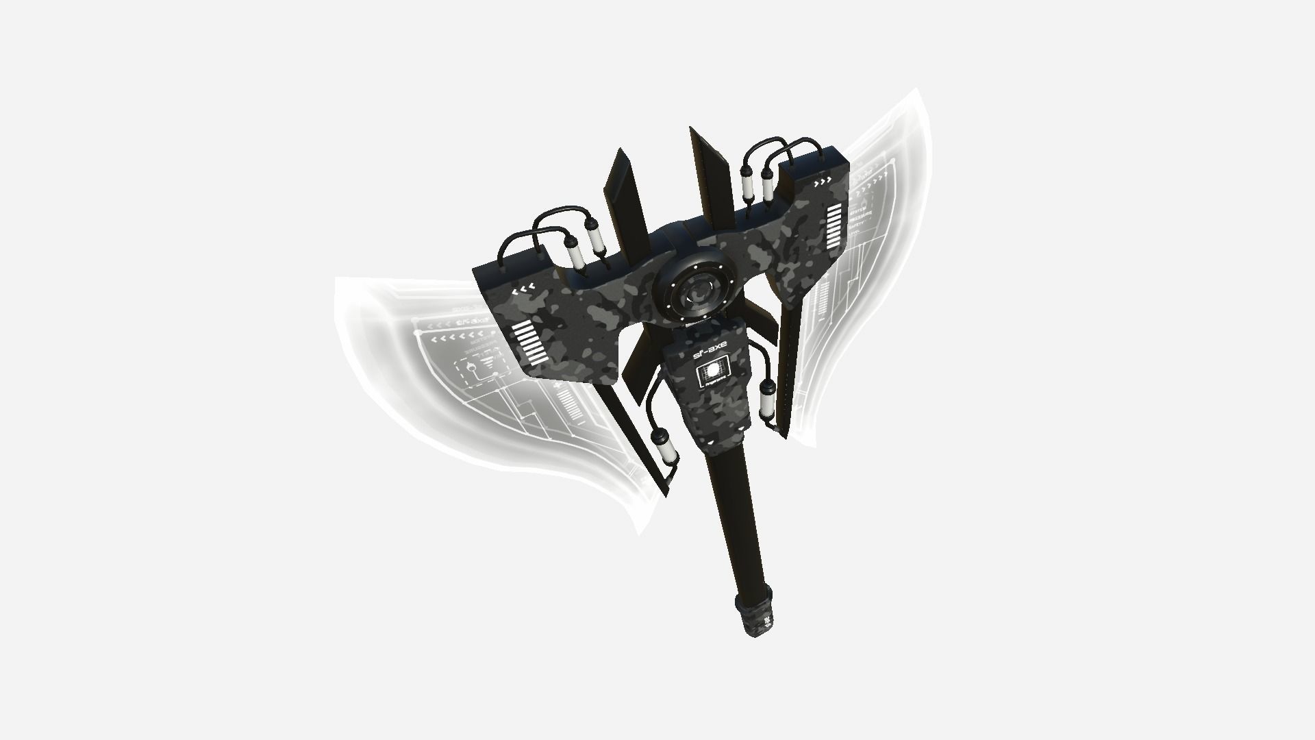 10 SciFi War Axes B Collection - Sci Fi Weapon Design _56