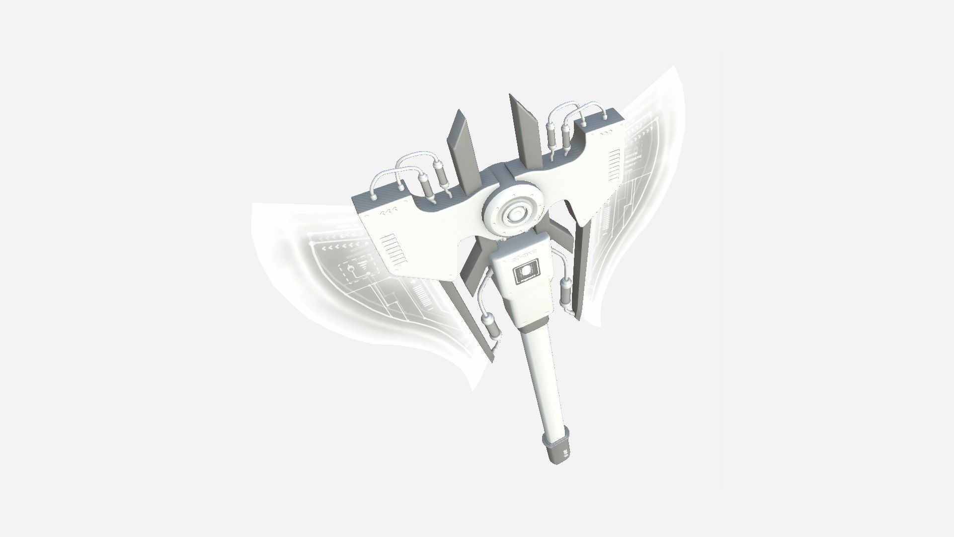 10 SciFi War Axes B Collection - Sci Fi Weapon Design _51