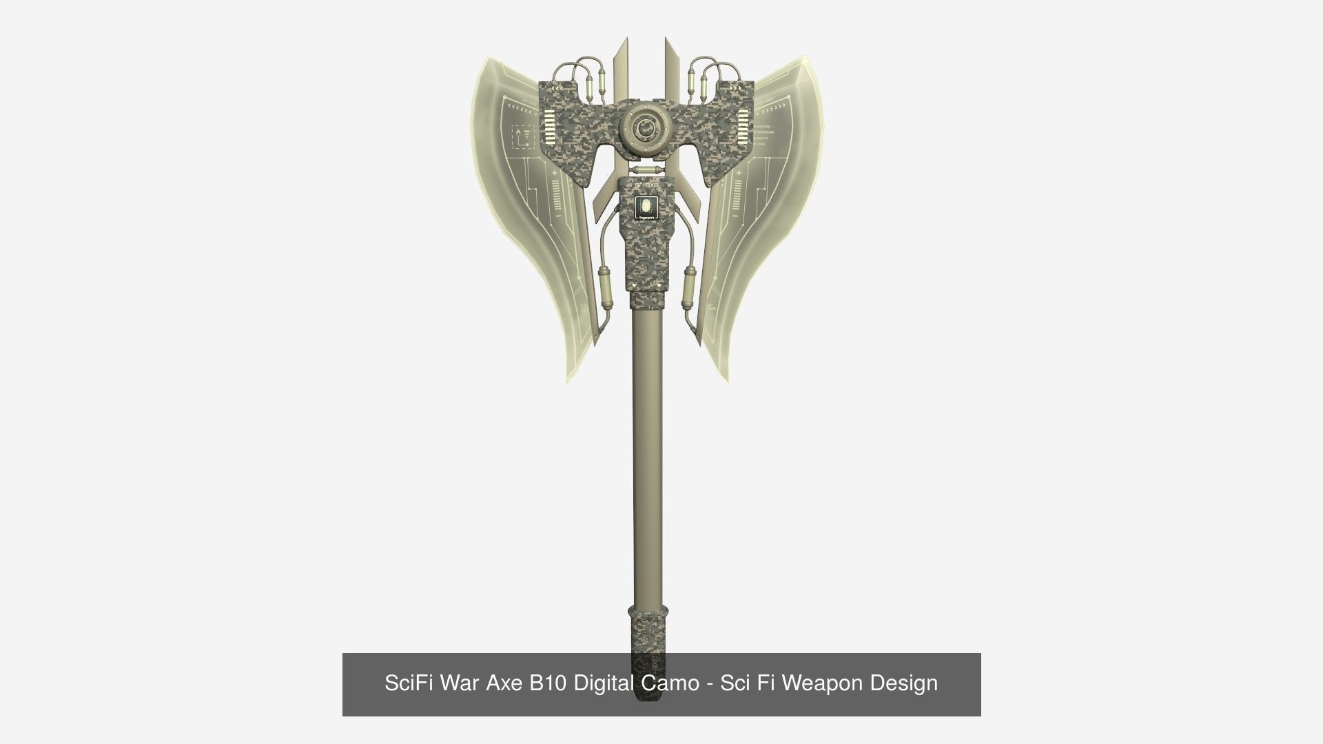 10 SciFi War Axes B Collection - Sci Fi Weapon Design _10
