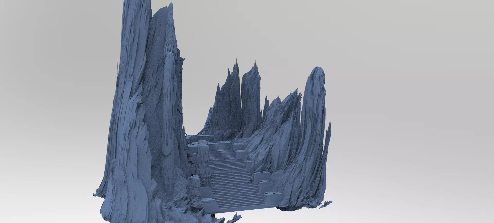 Mountain rocks path 3 3D model_0