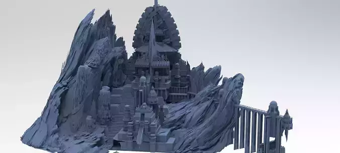 Mountain rocks path Fortress 