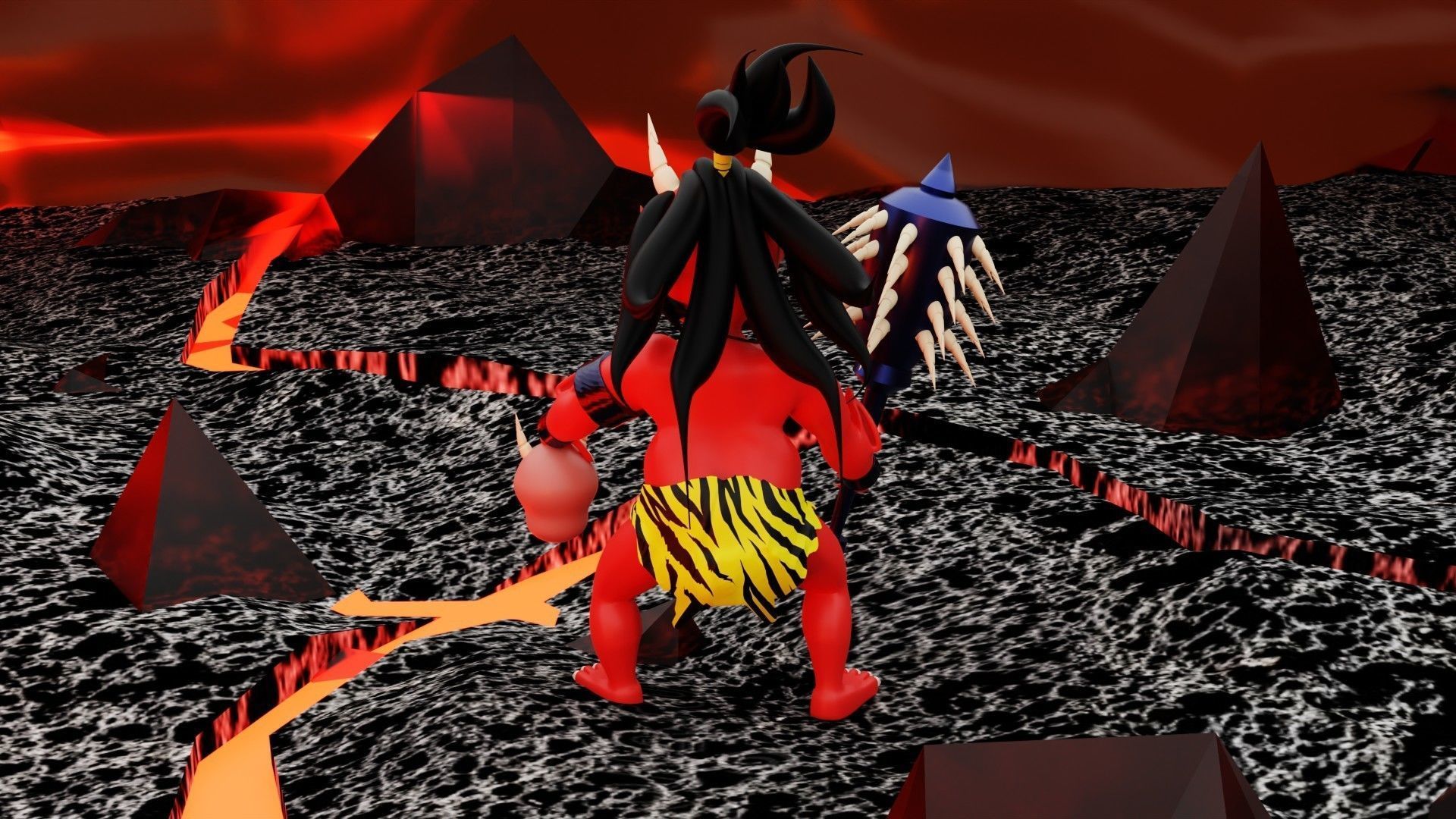 Demon Ogre Low-poly 3D model_5