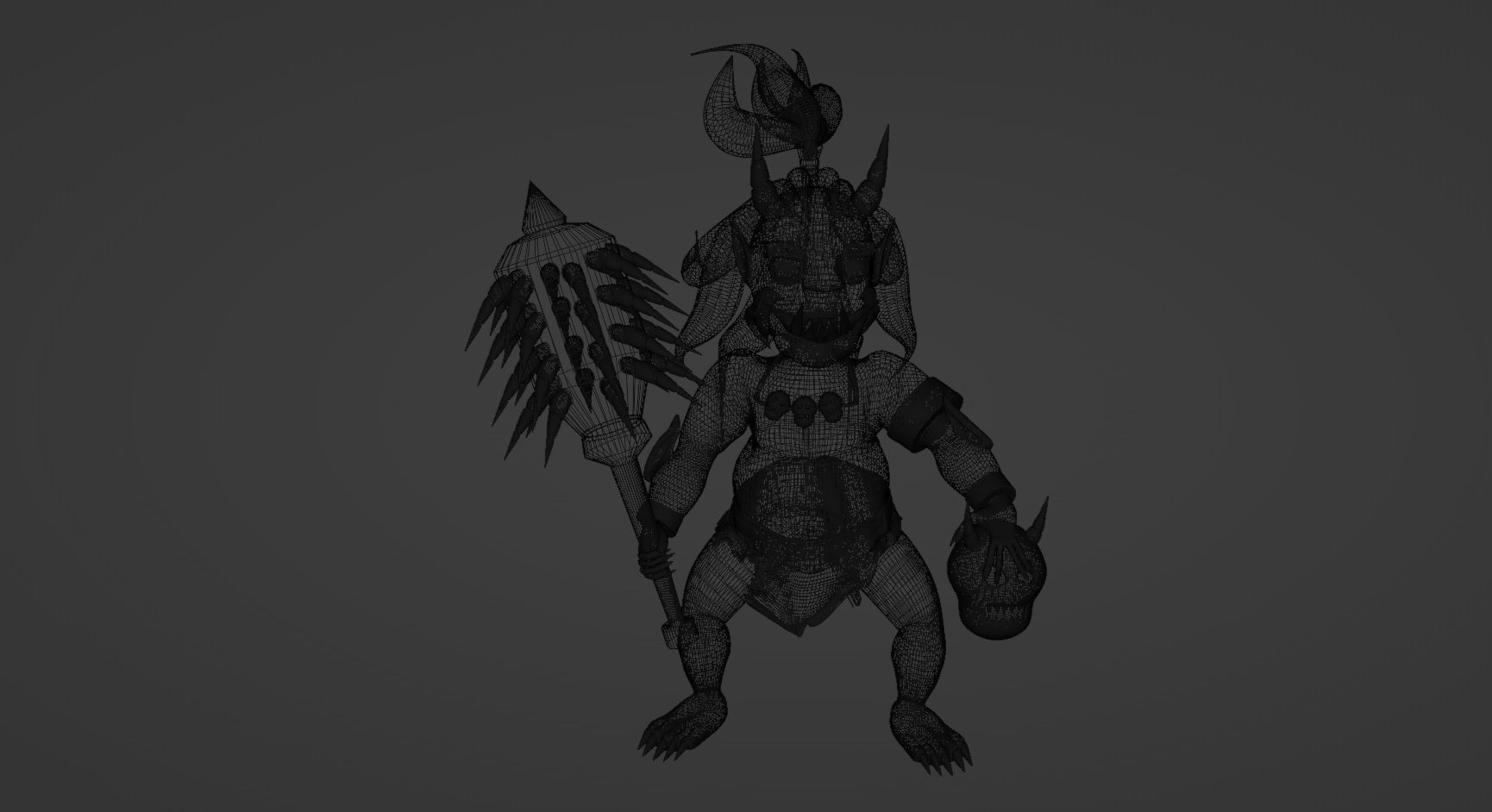 Demon Ogre Low-poly 3D model_2