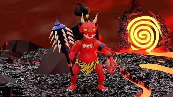 Demon Ogre Low-poly 3D model