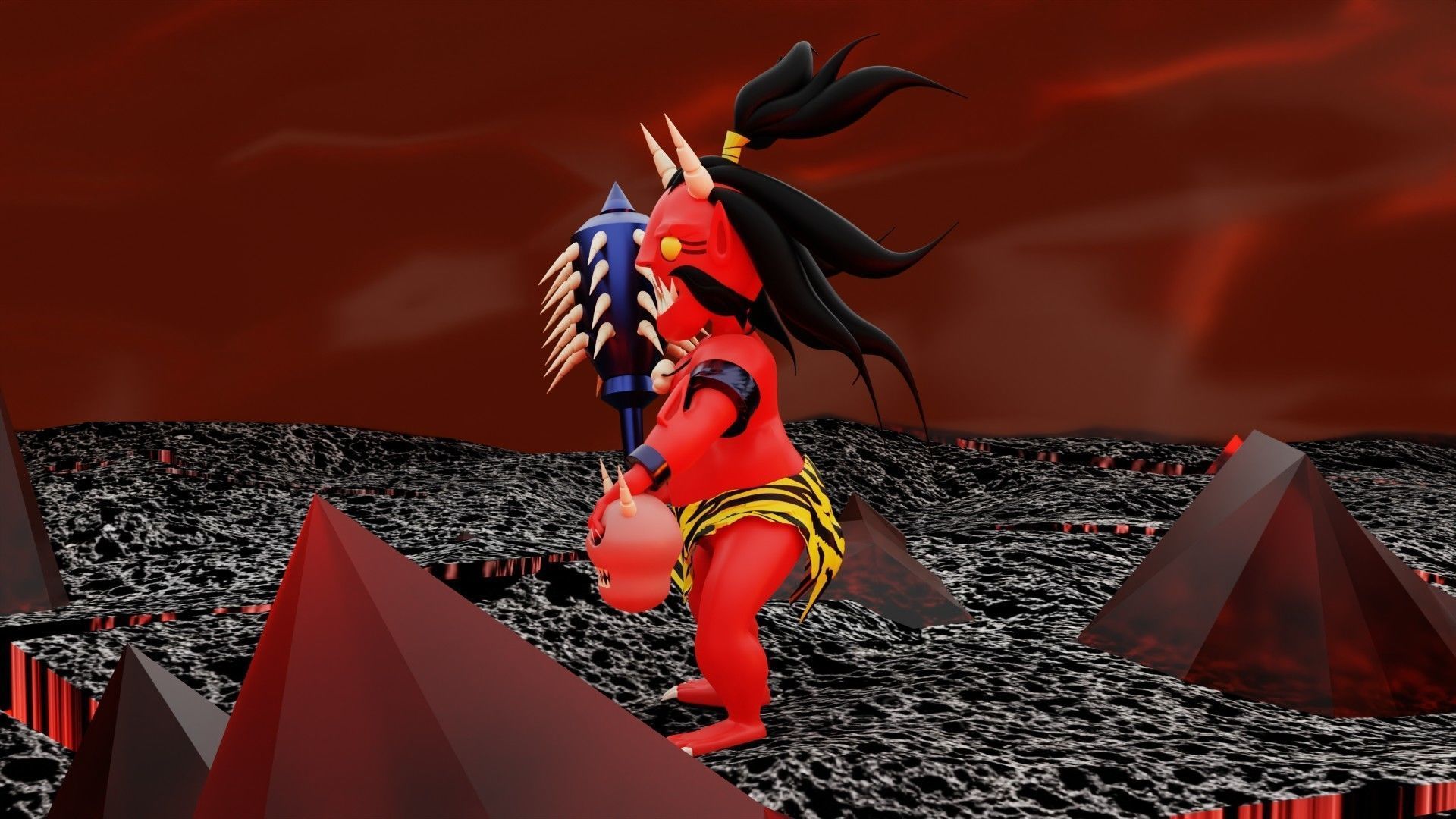 Demon Ogre Low-poly 3D model_3
