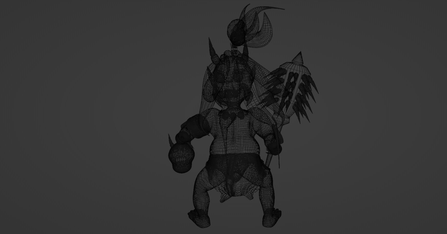 Demon Ogre Low-poly 3D model_6