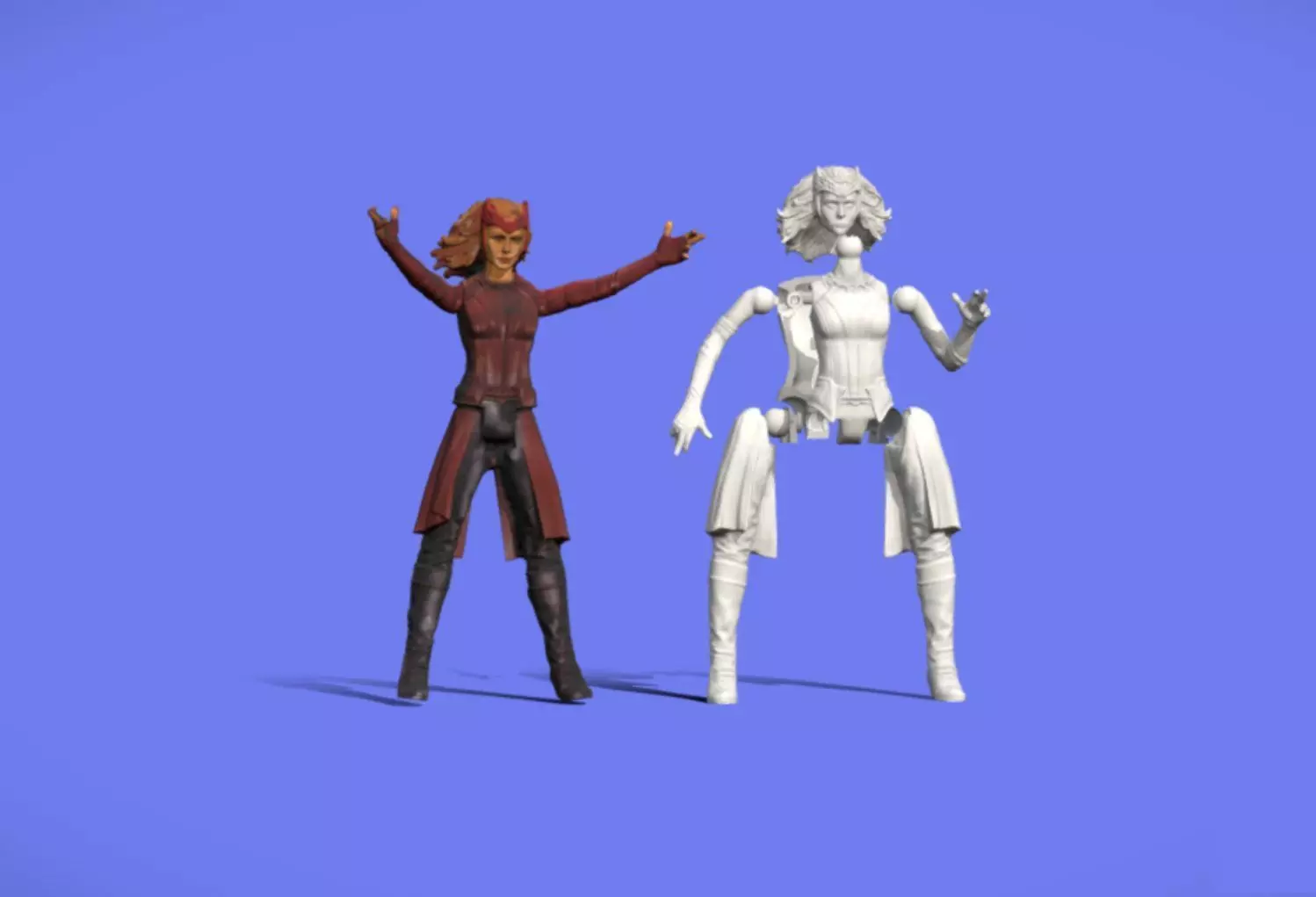 SCARLET WITCH FIGURE - 3D SCAN - 3D print model_0