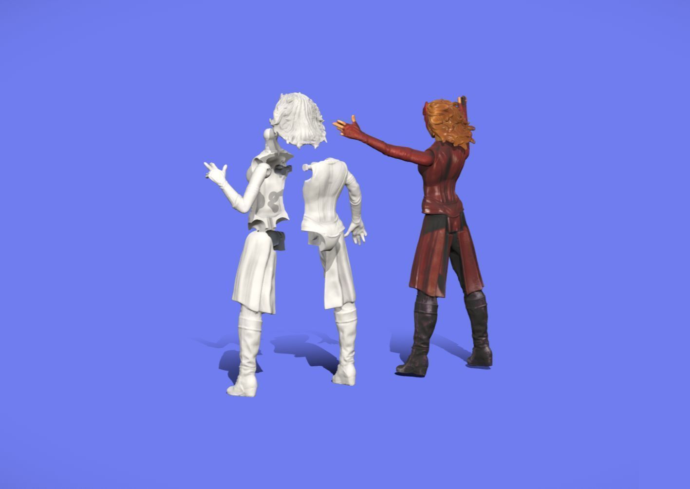 SCARLET WITCH FIGURE - 3D SCAN - 3D print model_2