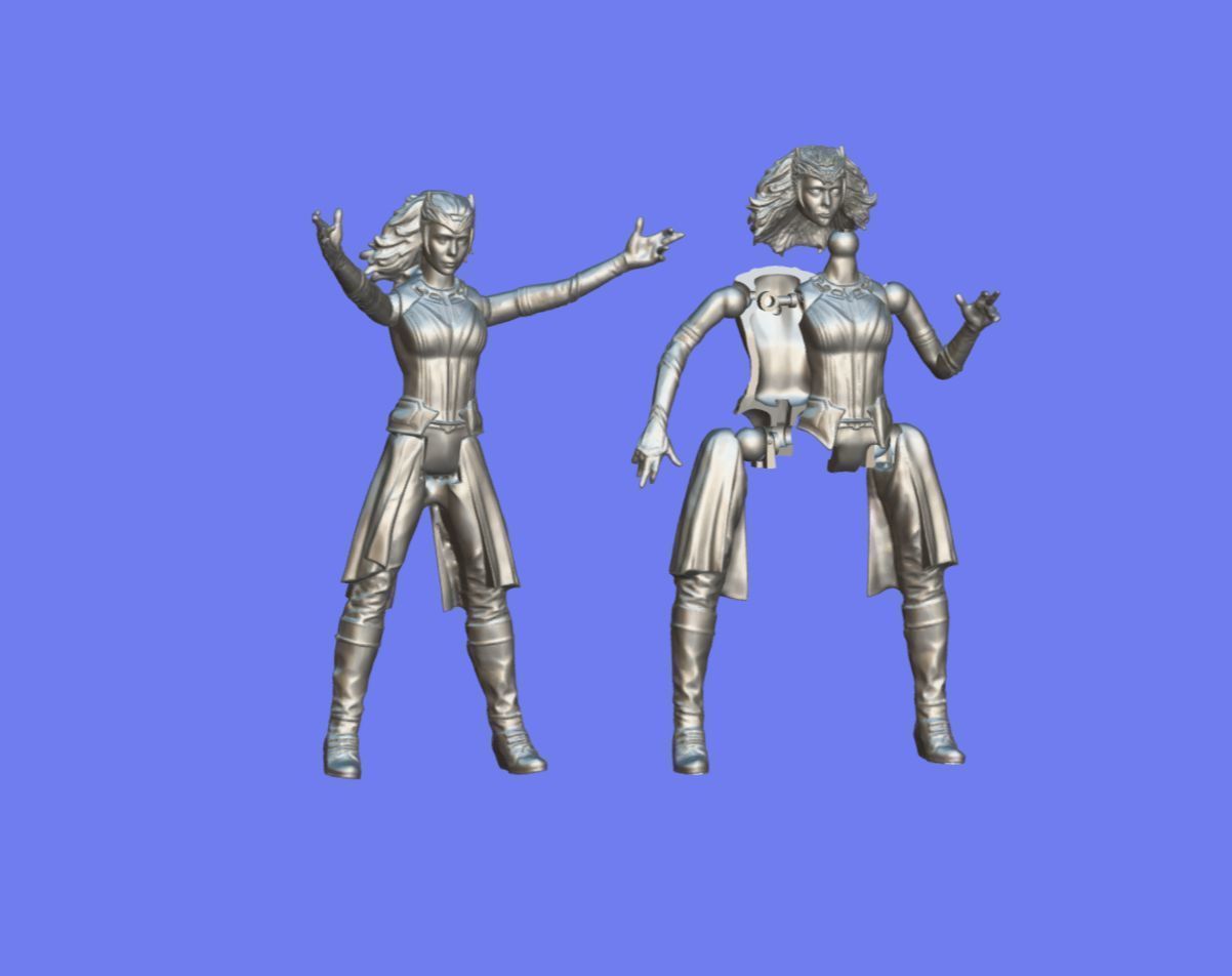 SCARLET WITCH FIGURE - 3D SCAN - 3D print model_5