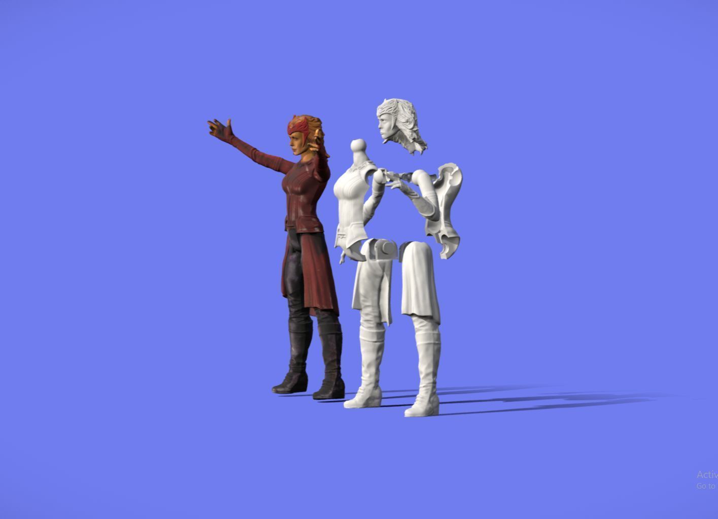 SCARLET WITCH FIGURE - 3D SCAN - 3D print model_1