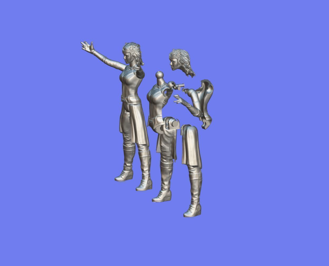 SCARLET WITCH FIGURE - 3D SCAN - 3D print model_6