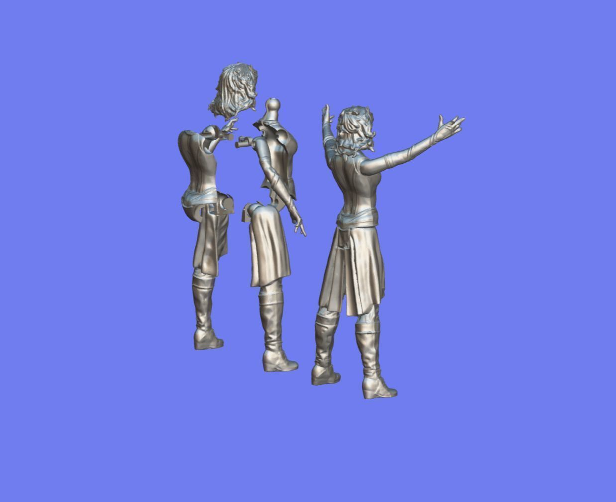 SCARLET WITCH FIGURE - 3D SCAN - 3D print model_8