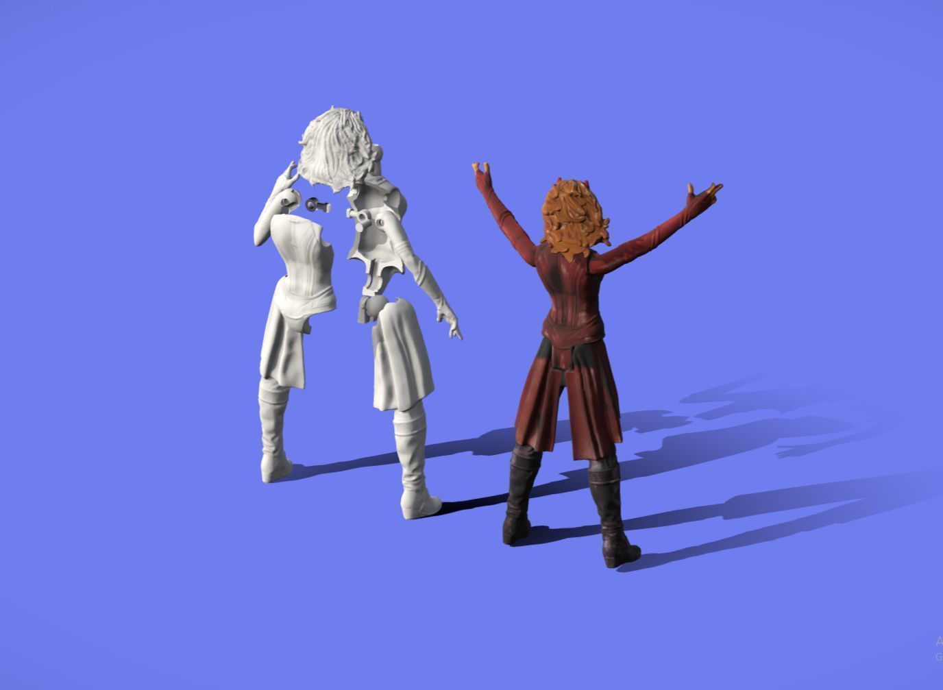 SCARLET WITCH FIGURE - 3D SCAN - 3D print model_3