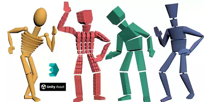 4 Fantastic Character Low poly 3d model