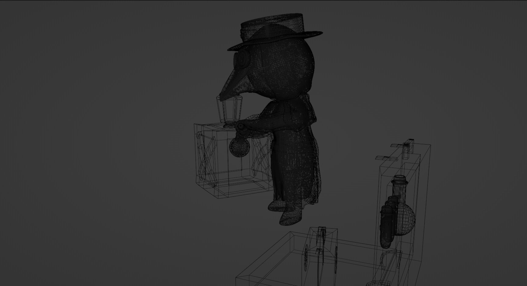 Chibi Plague Doctor Low-poly 3D model_4