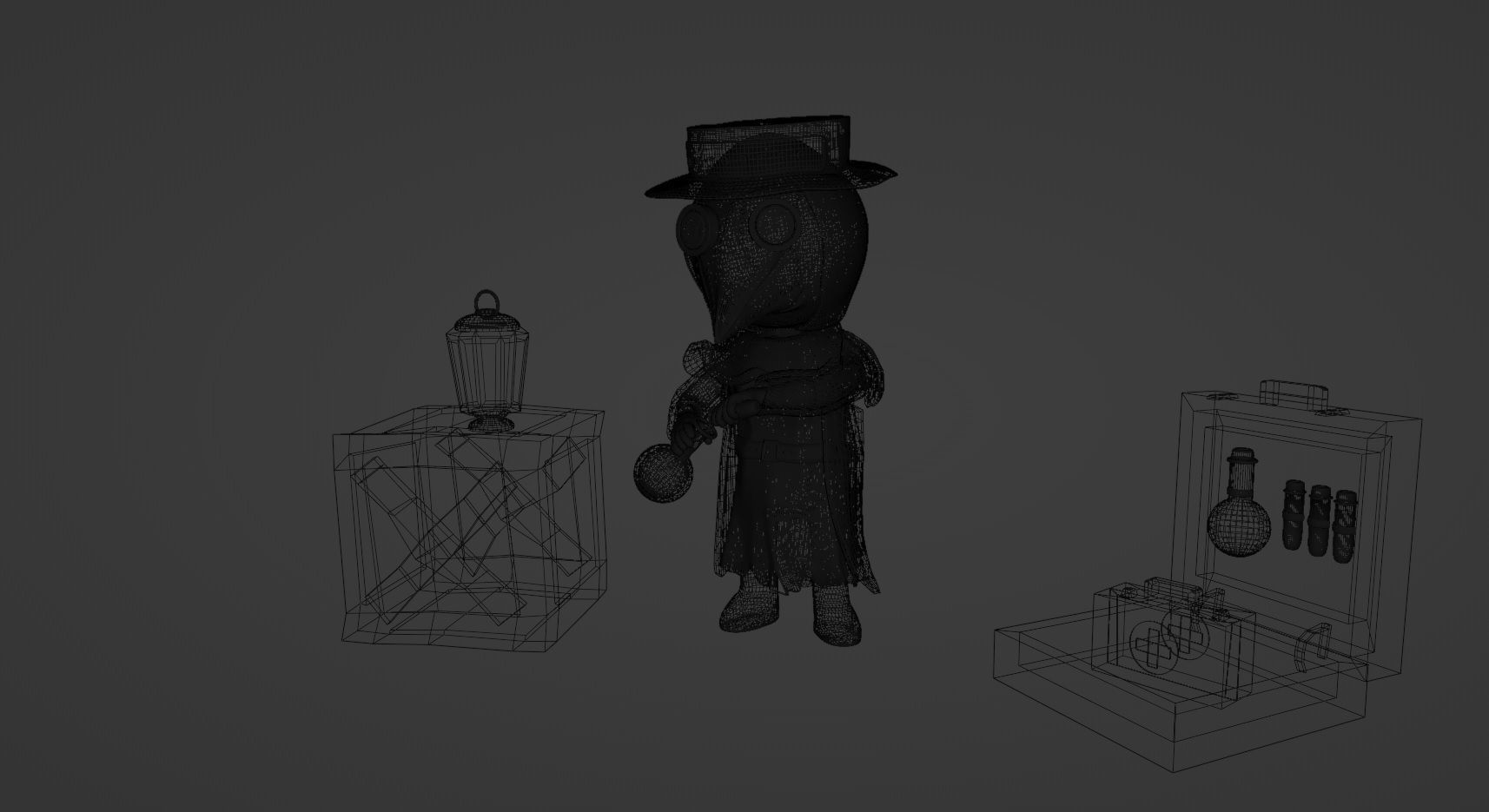 Chibi Plague Doctor Low-poly 3D model_2