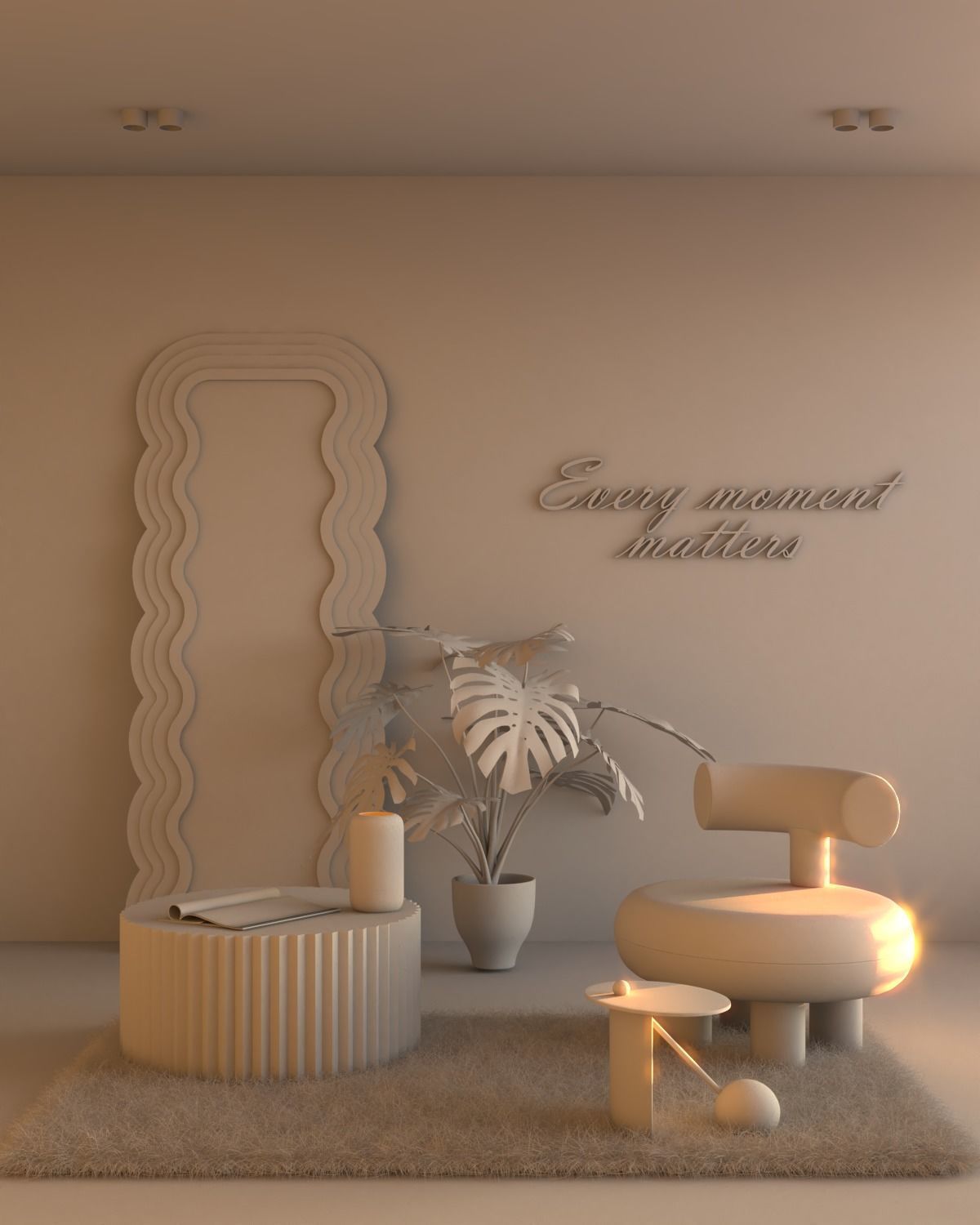 Retro Indoor 3D model_2