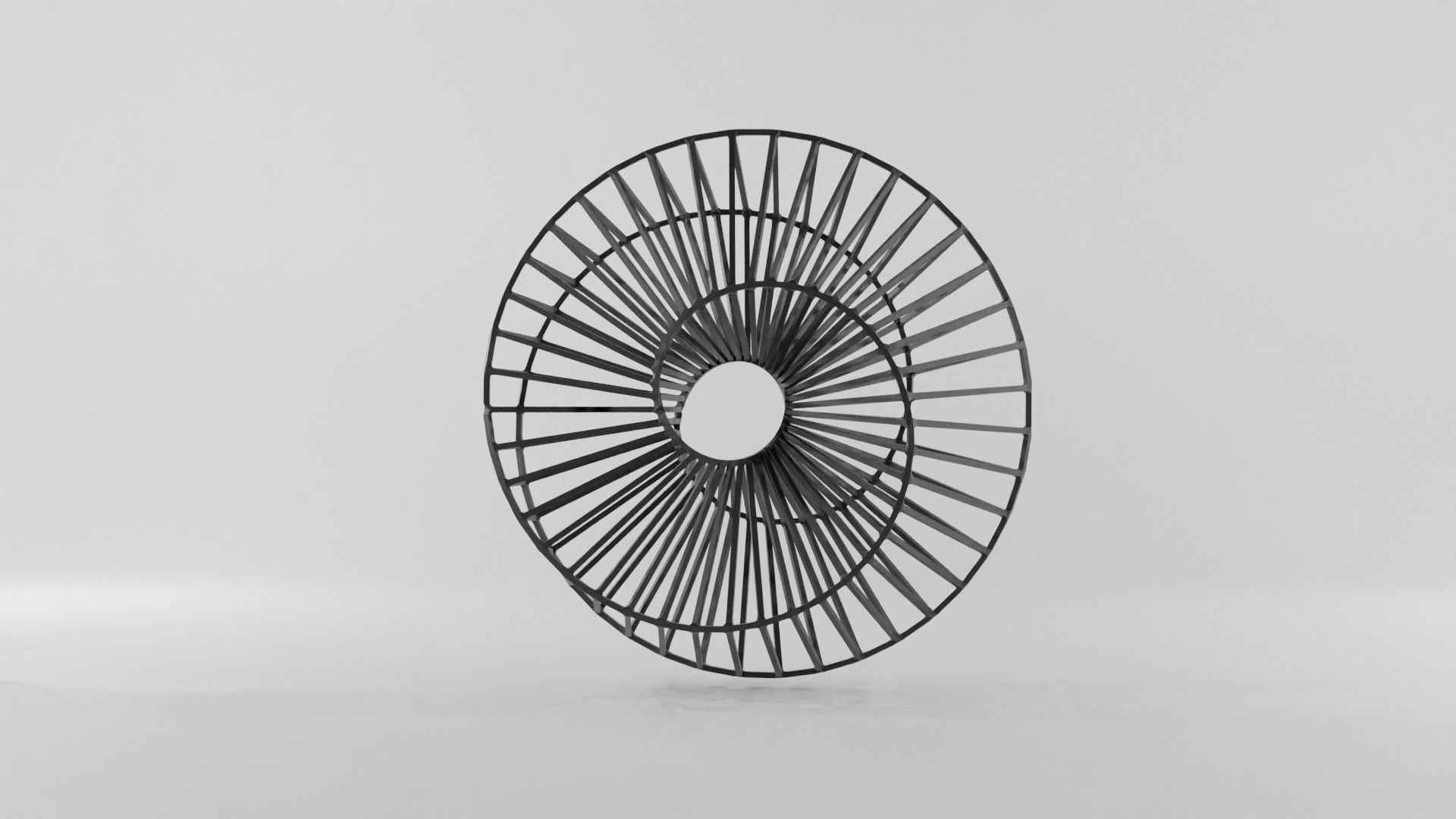 Abstract Wire Sculpture Low-poly 3D model_7