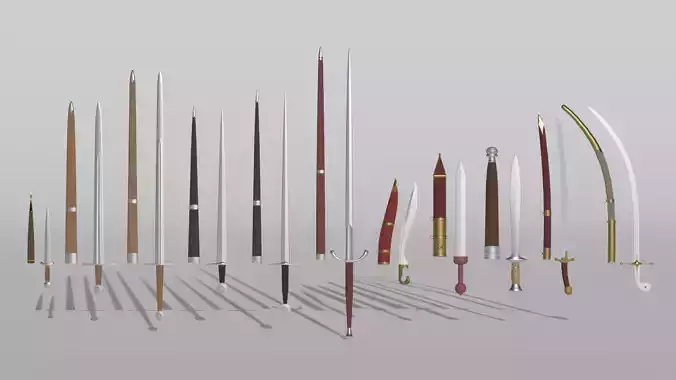 Ancient and Medieval Swords 3D Model Collection