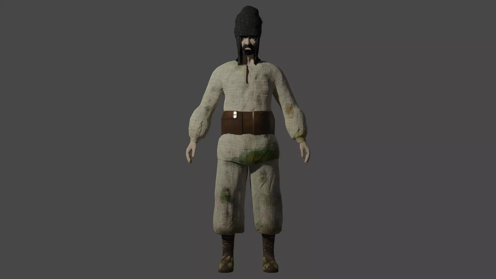 Human Character Old Shepherd Free low-poly 3D model
