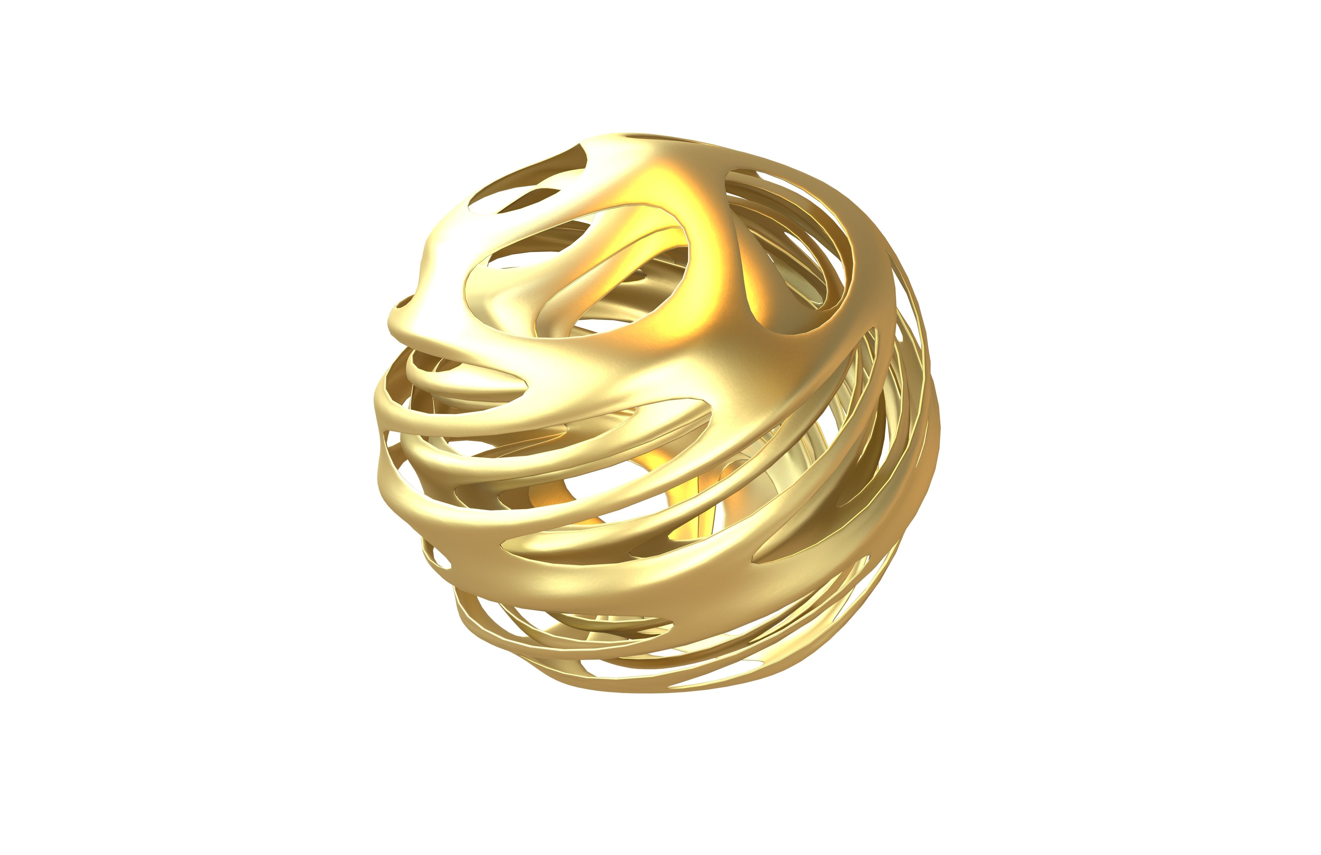 Abstract Sphere Ball v4 001 Low-poly 3D model_2