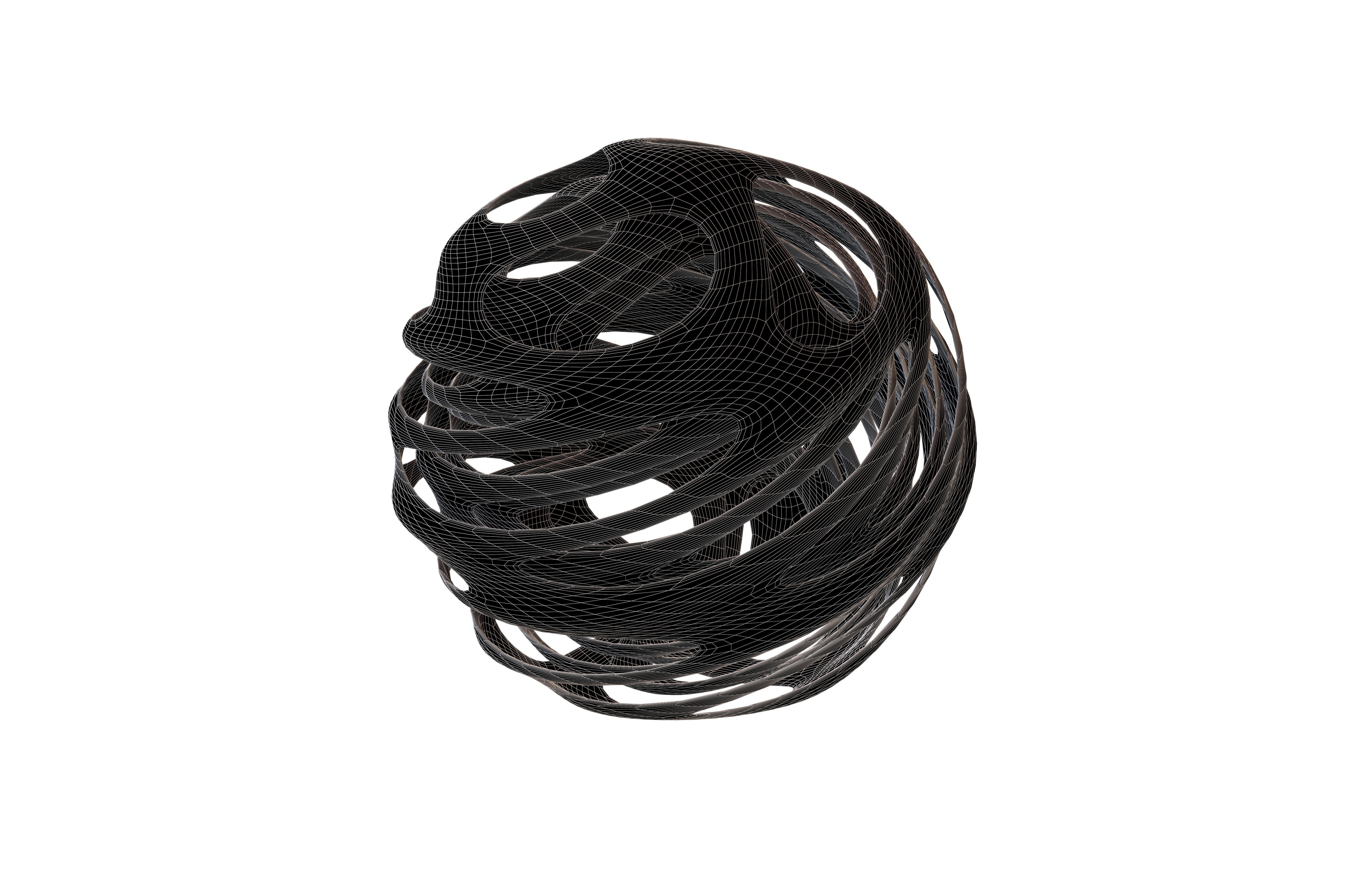 Abstract Sphere Ball v4 001 Low-poly 3D model_7