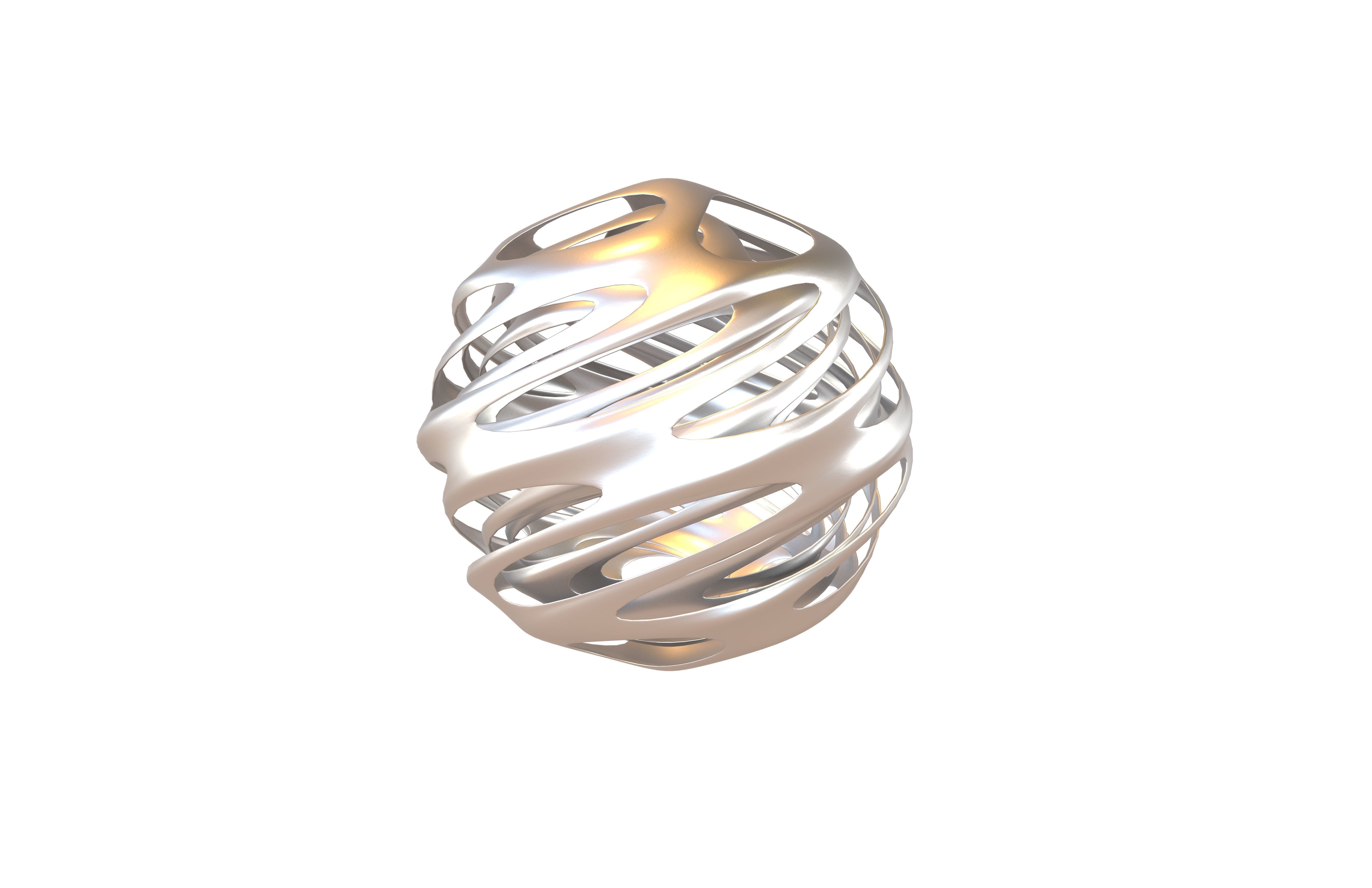 Abstract Sphere Ball v4 002 Low-poly 3D model_2