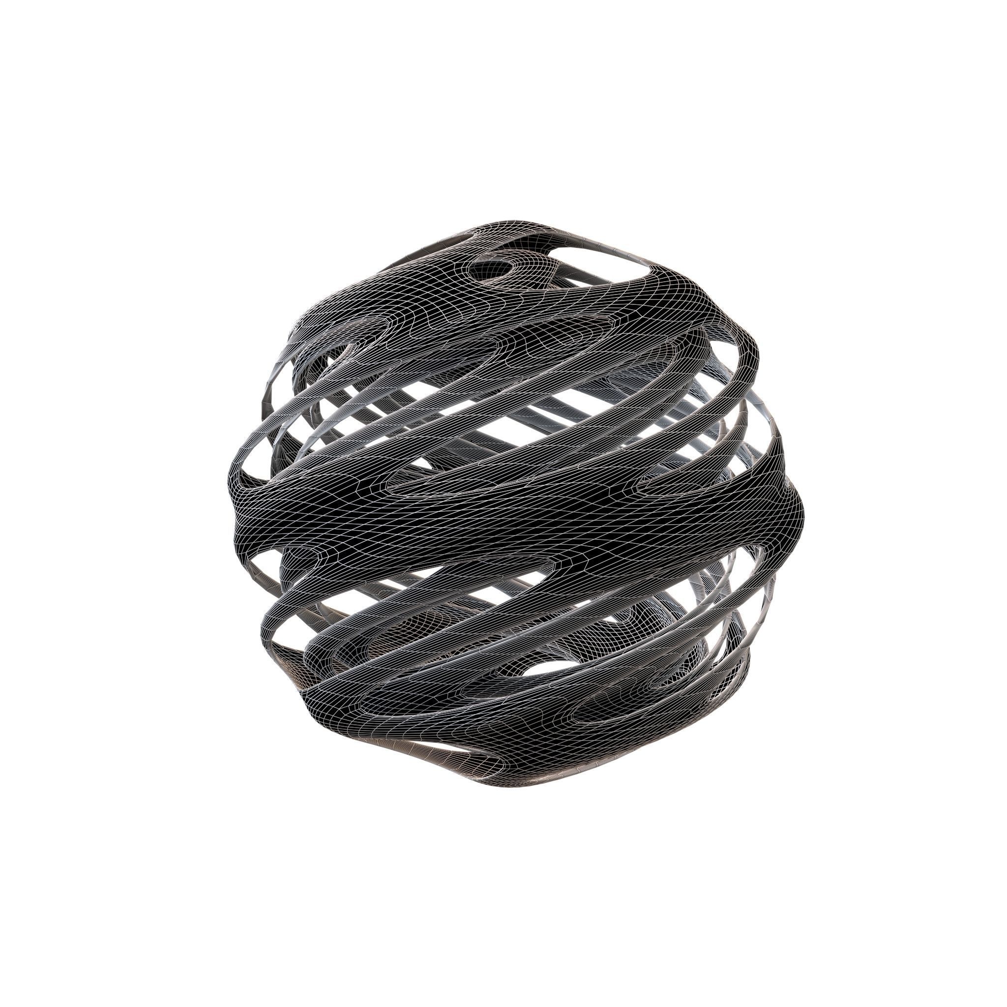 Abstract Sphere Ball v4 003 Low-poly 3D model_4