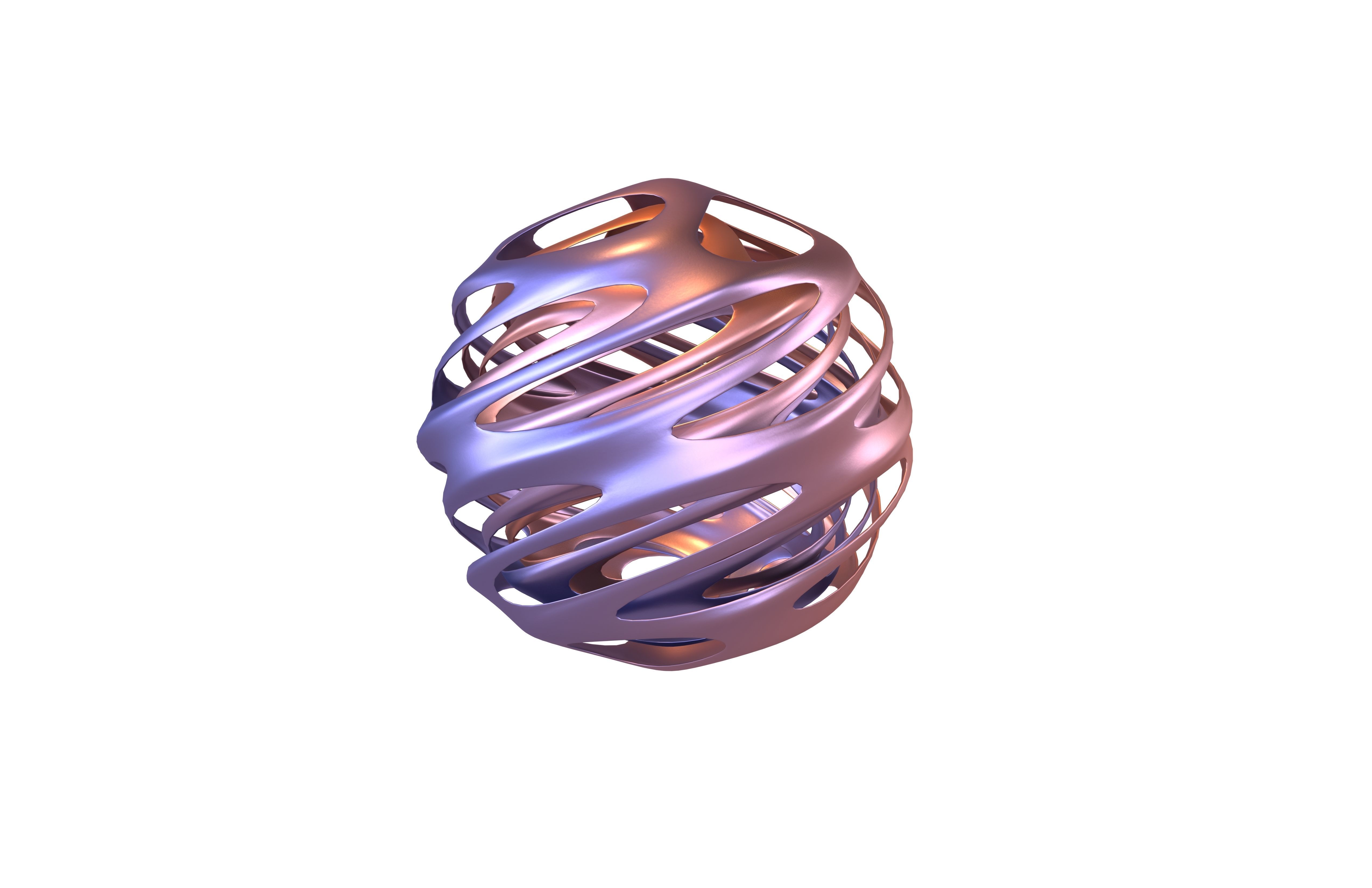 Abstract Sphere Ball v4 004 Low-poly 3D model_3