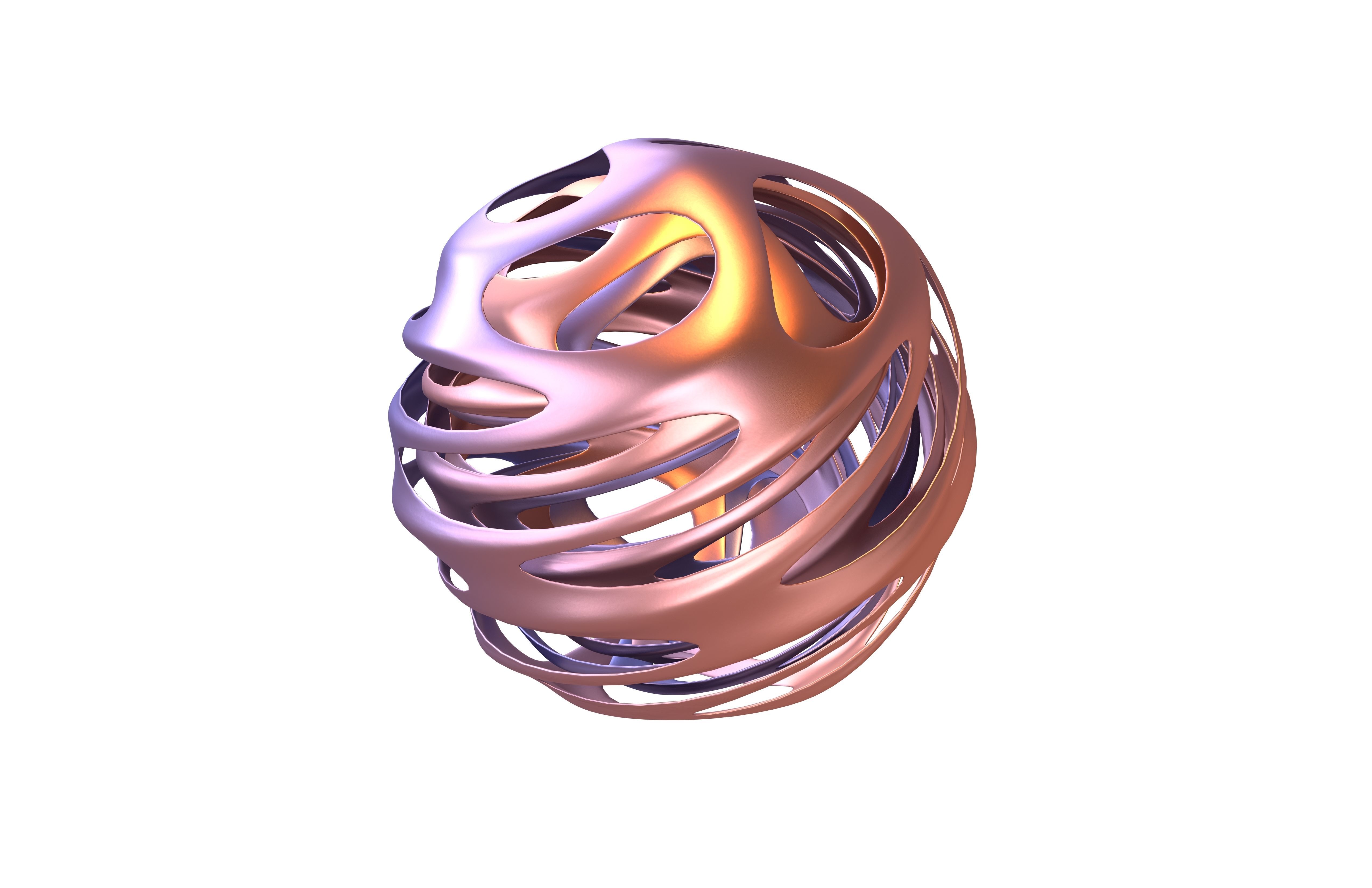 Abstract Sphere Ball v4 004 Low-poly 3D model_1