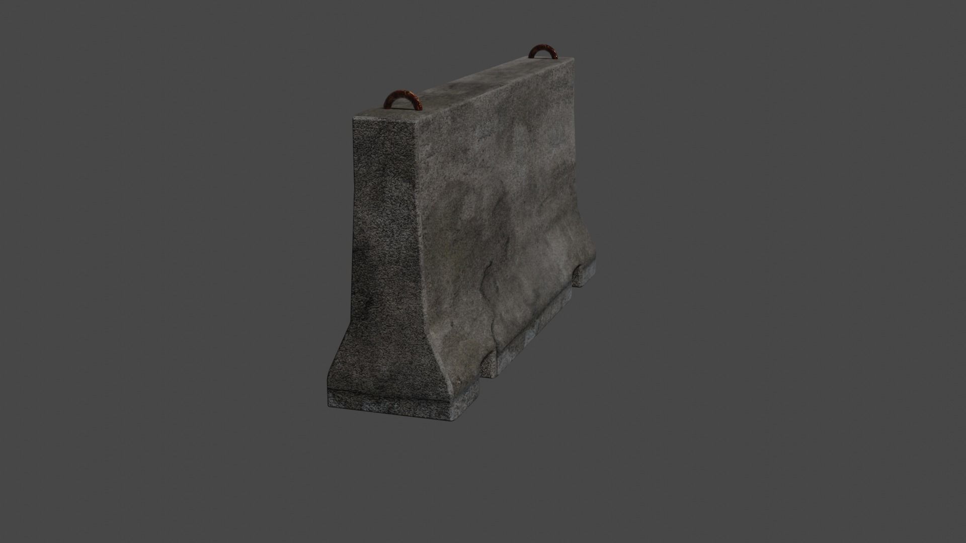 Concrete block 3D model_2
