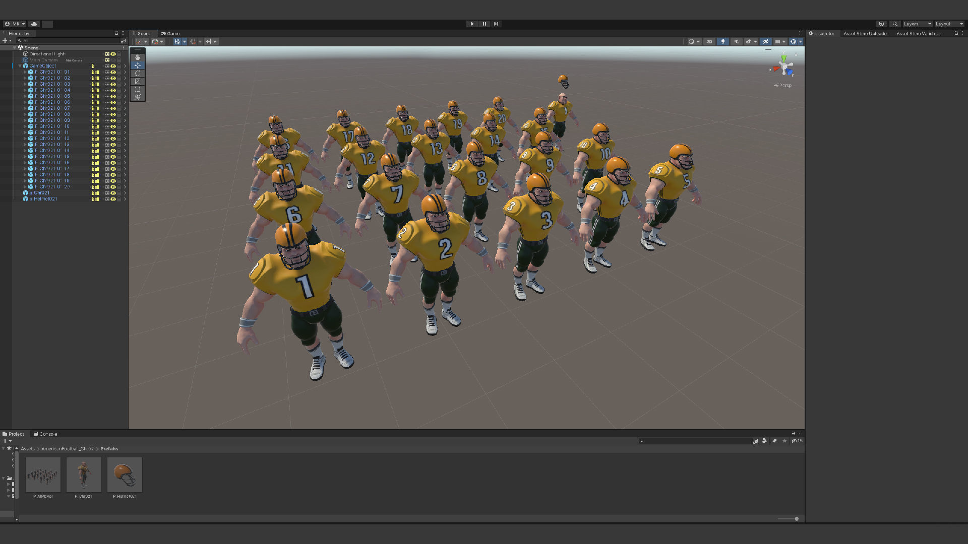 American Football Touchdown Character  02 Low-poly 3D model_6