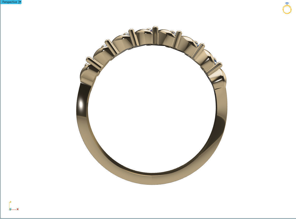 ring 7 wedding 3D print model_2